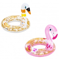 Bestway: Jednorog ili flamingo plutajući prsten s glitterom 61cm 1kom