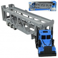 City Truck: Plavi auto-transporter crveni kamion 22cm