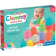 Clemmy: Touch &amp; Play mekane šarene građevinske kocke, set od 20 komada - Clementoni