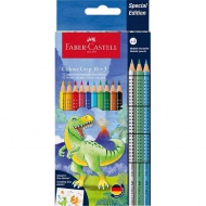 Faber-Castell: Set olovaka u boji s dinosaurima Grip, pakiranje od 10+3 komada