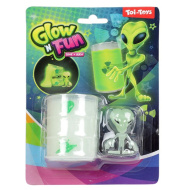 Glown Fun Slime Alien: Svjetleći sluz u uljnoj bačvi s figuricom vanzemaljca