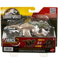 Jurassic World: Fierce Changers - Carnotaurus &amp; Stegosaurus transformirajuća igračka dinosaura - Mattel