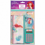 Luna: Disney Princeze - Ariel set pribora za pisanje s kalkulatorom, paket od 6 komada