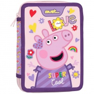 Must: Peppa Pig dvokatni punjeni pernica 15x21x5cm