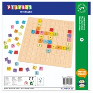 PlayBox: ABC šarene drvene edukativne igračke 25x25cm