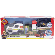 Vatrogasac Sam: VET 4x4 s prikolicom i figuricom Lizzie - Simba Toys