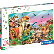 Zemlja dinosaura 104-dijelna Super slagalica - Clementoni