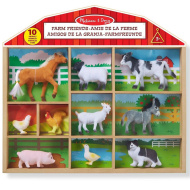 Životinje s farme, set od 10 figura u drvenoj kutiji - Melissa &amp; Doug