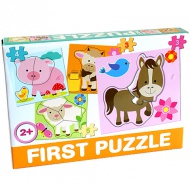 Baby puzzle sa domaćim životinjama - D-Toys