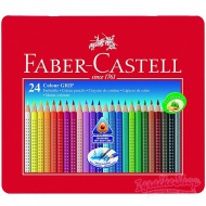 Bojice trokutastog profila, u metalnoj kutiji, 24 kom - Faber-Castell