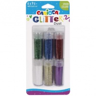 Carioca: Glitter Dust 6kom prah set - Jarke boje