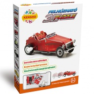 Crveni oldtimer auto 3D puzzle