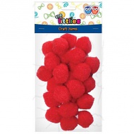 Crveni pompon set 25mm 25kom