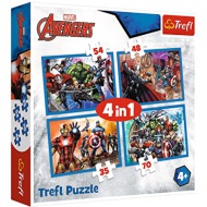 Hrabri Osvetnici 4 u 1 35-48-54-70 kom puzzle - Trefl