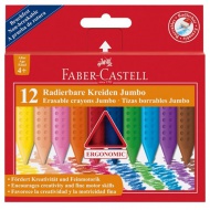 Jumbo masne krede na brisanje set od 12 kom - Faber-Castell