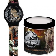 Jurassic World analogni sat u metalnoj poklon kutiji