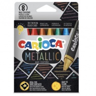 Metallic trokutasti set masnih bojica 8kom - Carioca