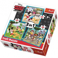 Mickey Mouse i prijatelji 3u1 puzzle - Trefl