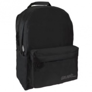 Must: Crna jednobojna RipStop školska torba, ruksak 32x17x42cm