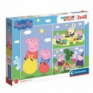 Peppa Pig 3x48kom set puzzle - Clementoni