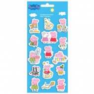 Peppa Pig i prijatelji 3D set naljepnica na listu 10x22cm