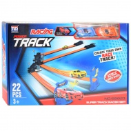 Power Track: Set trkaće staze od 22 dijela s raskrižjem i 2 mala autića na povlačenje 1/64