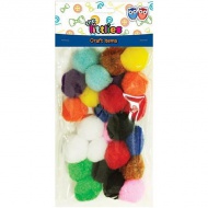 Šareni pompon set 25mm 25kom