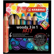 Stabilo Woody 3in1 ARTY drvene bojice 6kom