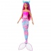 Barbie® Fairytale: Transformirajuća sirena lutka 2023 s dodacima - Mattel